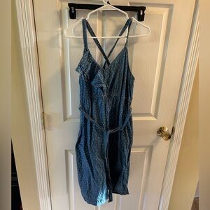 Motherhood Denim Print Dress